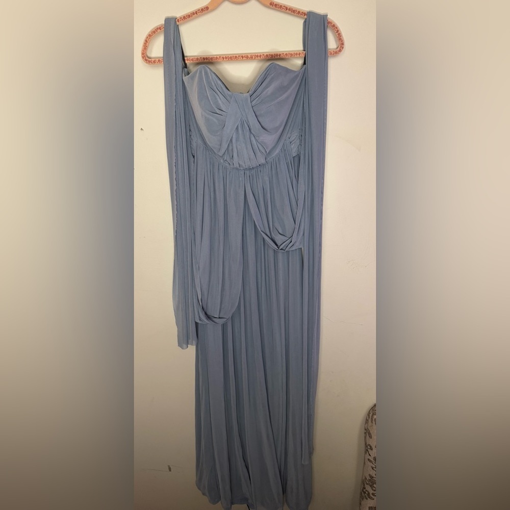 Lulu's Convertible Slate Blue Bridesmaids Dress